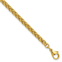 Load image into Gallery viewer, Stainless Steel Polished Yellow IP 8.5in Spiga 4mm Chain Bracelet
