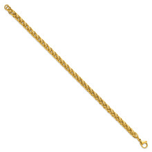 Load image into Gallery viewer, Stainless Steel Polished Yellow IP 8.5in Spiga 6mm Chain Bracelet
