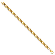 Load image into Gallery viewer, Stainless Steel Polished Yellow IP 8.5in Curb 8mm Chain Bracelet
