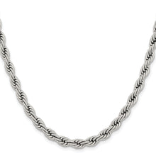 Load image into Gallery viewer, Stainless Steel Polished 6mm 22in Rope Chain
