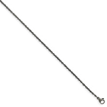 Load image into Gallery viewer, Stainless Steel Oxidized 2mm 18in Fancy Link Chain
