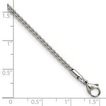 Load image into Gallery viewer, Stainless Steel Polished 2.5mm 9.5in Fancy Link Chain
