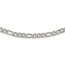 Load image into Gallery viewer, Stainless Steel Polished 24in Figaro Chain
