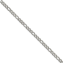 Load image into Gallery viewer, Stainless Steel Polished 5.3mm 18in Figaro Chain
