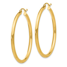 Load image into Gallery viewer, 14K Polished 2.5mm Lightweight Tube Hoop Earrings
