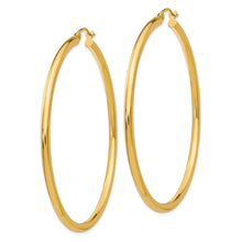 Load image into Gallery viewer, 14K Polished 2.5mm Lightweight Tube Hoop Earrings
