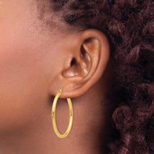 Load image into Gallery viewer, 14K Polished 2.5mm Tube Hoop Earrings
