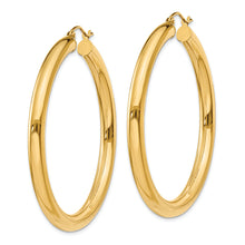 Load image into Gallery viewer, 14K Polished 4mm Lightweight Tube Hoop Earrings
