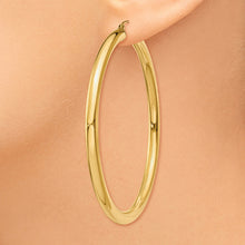 Load image into Gallery viewer, 14K Polished 4mm Lightweight Tube Hoop Earrings
