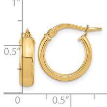 Load image into Gallery viewer, 14k Polished 3.7mm Hoop Earrings
