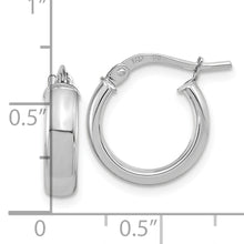 Load image into Gallery viewer, 14k White Gold Polished 2.9mm Hoop Earrings
