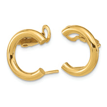 Load image into Gallery viewer, 14k Polished U Shape Clip On &amp; Post Earrings
