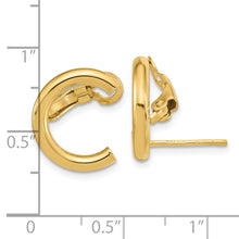 Load image into Gallery viewer, 14k Polished U Shape Clip On &amp; Post Earrings
