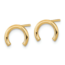 Load image into Gallery viewer, 14k Polished U Shape Tube Post Earrings
