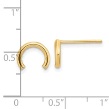 Load image into Gallery viewer, 14k Polished U Shape Tube Post Earrings
