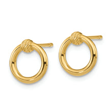 Load image into Gallery viewer, 14K Polished D/C Circle Post Earrings
