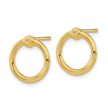 Load image into Gallery viewer, 14K Polished &amp; D/C Circle Post Earrings
