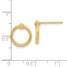 Load image into Gallery viewer, 14K Polished &amp; D/C Circle Post Earrings
