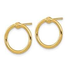 Load image into Gallery viewer, 14K Polished &amp; D/C Circle Post Earrings
