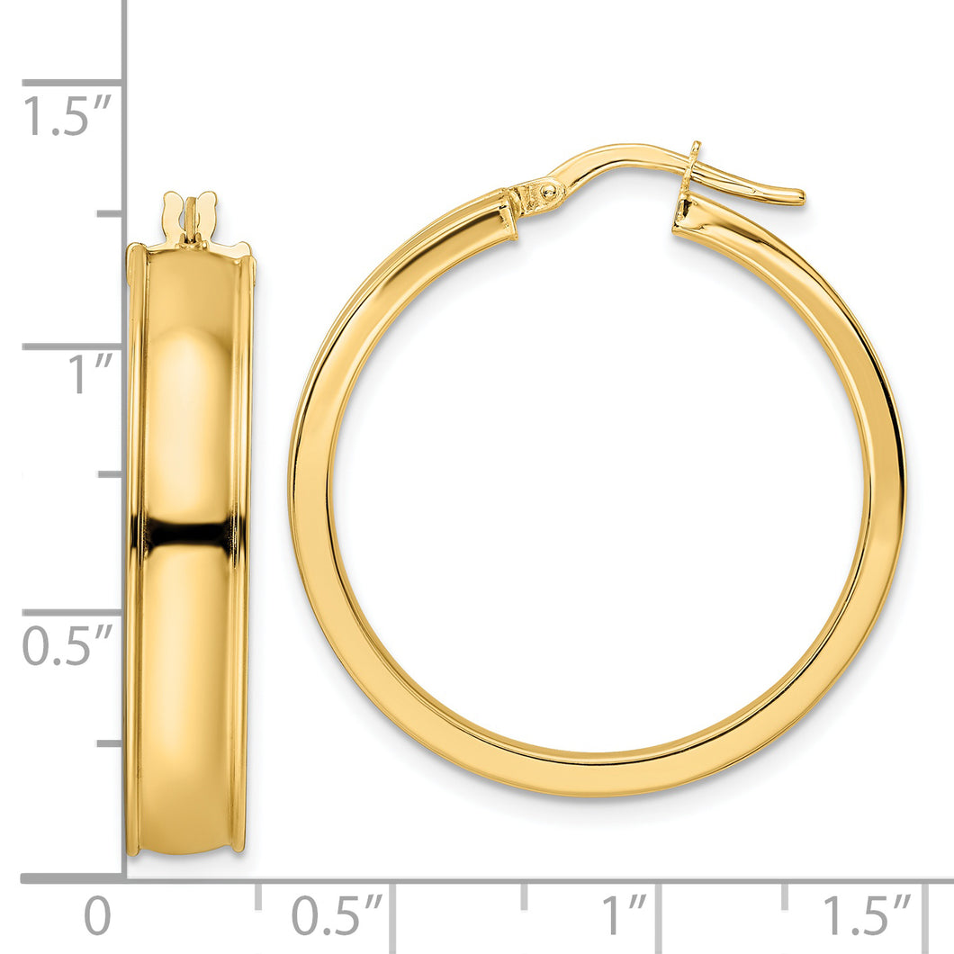 14K Polished Hoop Earrings