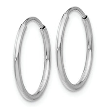 Load image into Gallery viewer, 14k White Gold Polished Endless Tube Hoop Earrings
