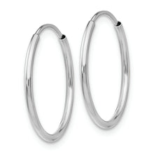 Load image into Gallery viewer, 14k White Gold Polished Endless Tube Hoop Earrings
