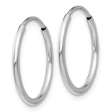 Load image into Gallery viewer, 14k White Gold Polished Endless Tube Hoop Earrings

