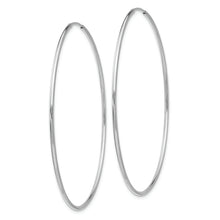 Load image into Gallery viewer, 14k White Gold Polished Endless Tube Hoop Earrings
