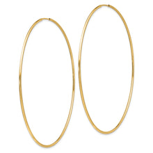 Load image into Gallery viewer, 14k Polished Endless Tube Hoop Earrings
