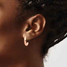 Load image into Gallery viewer, 14k Rose Gold Polished Hoop Earrings
