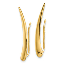 Load image into Gallery viewer, 14k Gold Polished Pointed Ear Climber Earrings
