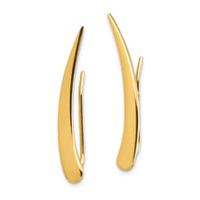 Load image into Gallery viewer, 14k Gold Polished Pointed Ear Climber Earrings
