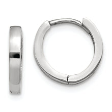 Load image into Gallery viewer, 14k White Gold Round Hinged Hoop Earrings
