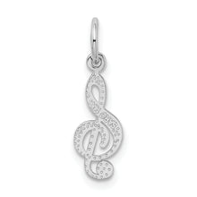 Load image into Gallery viewer, 14k White Gold Treble Clef Charm
