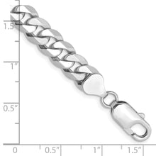 Load image into Gallery viewer, 14k WG 8mm Flat Beveled Curb Chain
