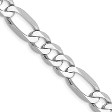 Load image into Gallery viewer, 14k WG 7mm Flat Figaro Chain
