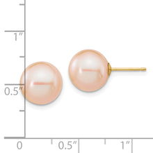 Load image into Gallery viewer, 14K 10-11mm Round Pink Freshwater Cultured Pearl Earrings
