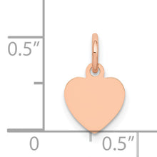 Load image into Gallery viewer, 14K Rose Polished Heart Shaped Disc Pendant
