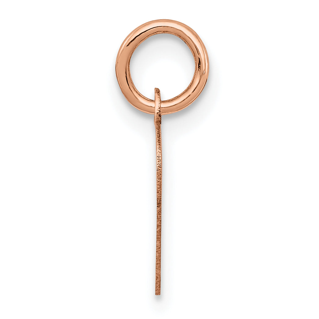 14K Rose Polished Heart Shaped Disc Pendant