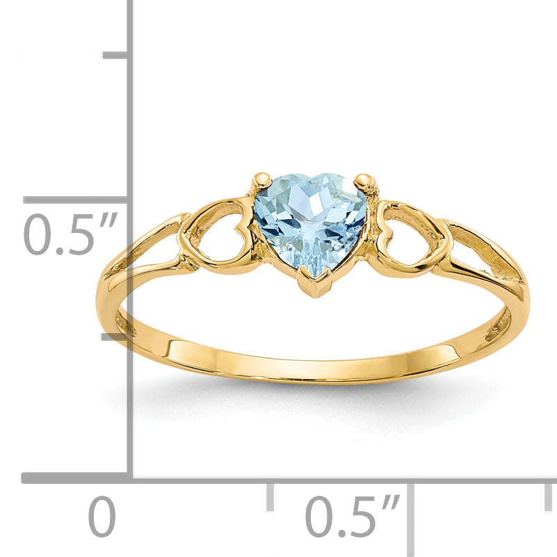 14k Aquamarine Birthstone Ring