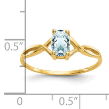 Load image into Gallery viewer, 14k Aquamarine Birthstone Ring
