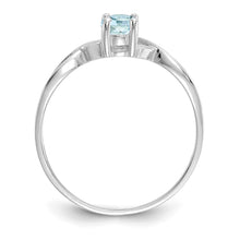 Load image into Gallery viewer, 14k White Gold Aquamarine Birthstone Ring
