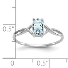 Load image into Gallery viewer, 14k White Gold Aquamarine Birthstone Ring
