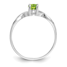 Load image into Gallery viewer, 14k White Gold Peridot Birthstone Ring
