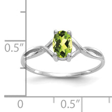 Load image into Gallery viewer, 14k White Gold Peridot Birthstone Ring
