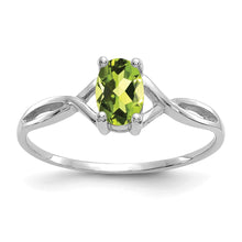 Load image into Gallery viewer, 14k White Gold Peridot Birthstone Ring
