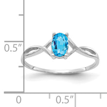 Load image into Gallery viewer, 14k White Gold Blue Topaz Birthstone Ring
