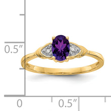 Load image into Gallery viewer, 14k Amethyst and Diamond Ring
