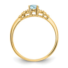 Load image into Gallery viewer, 14k Aquamarine and Diamond Ring
