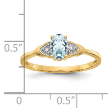 Load image into Gallery viewer, 14k Aquamarine and Diamond Ring
